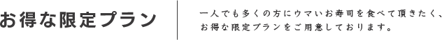 お得な限定プラン